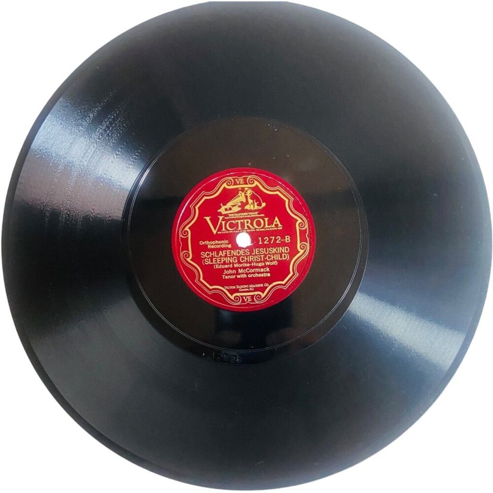 John McCormack Schlafendes Jesuskind & Minnelied 10in Shellac 78 Victrola 1272